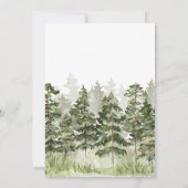 Woodland Animals Wood Slice Baby shower Kaart (Achterkant)