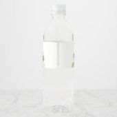 Woodland Animals Wood Slice Baby shower Waterfles Etiket (Achterkant)