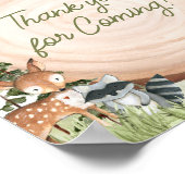 Woodland Animals Wood Slice Bedankt voor uw komst Poster (Hoek)