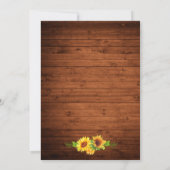 Woodland Animals Wood Sunflower Shower Kaart (Achterkant)