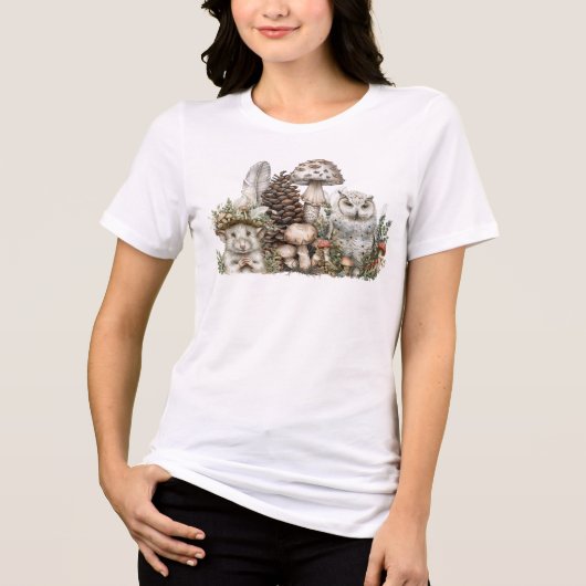 Woodland Animals Woodlandcore Forest Tri-Blend Shirt (Voorkant)