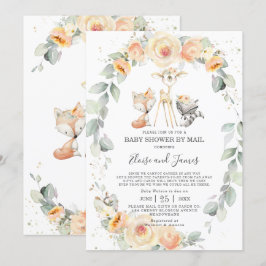 Woodland Animals Yellow Florence Baby shower by Ma Kaart