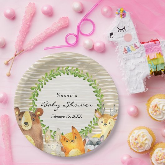 Woodland Aninal Baby shower Bord (Feest)