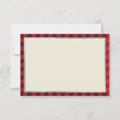 Woodland Antlers bedankkaart, Buffalo Plaid Bedankkaart (Achterkant)