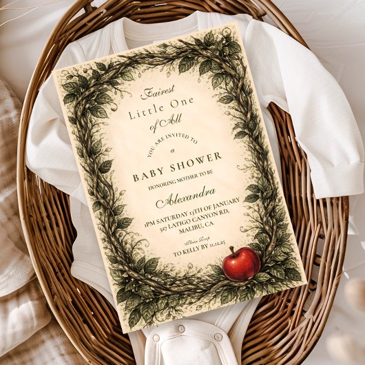 Woodland Apple Forest Baby Shower Kaart