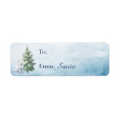 Woodland Arctic Fox kerstcadeau label (Voorkant)