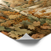 Woodland Art Gezellige Cabin Bossen Schilderen Poster (Hoek)