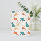 Woodland Astrological Constellation Animal Stars Feestdagenkaart (Staand voorkant)