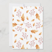 Woodland Autumn Baby Fox-Baby shower Kaart (Achterkant)