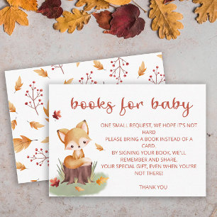 Woodland Autumn Baby Fox boeken voor baby ticket Informatiekaartje