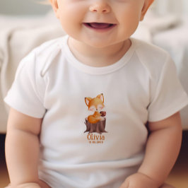 Woodland Autumn Baby Fox gepersonaliseerd Romper
