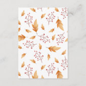 Woodland Autumn Baby Fox Wensen voor Baby Informatiekaartje (Achterkant)