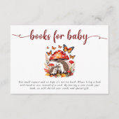 Woodland Autumn Hedgehog Baby shower Boeken Informatiekaartje (Voorkant)
