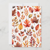 Woodland Autumn Hedgehog Baby shower Kaart (Achterkant)