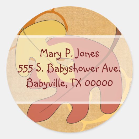 Woodland Autumn Leaves Adreslabel Stickers (Voorkant)