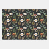 Woodland Autumn Mushrooms Inpakpapier Vel (Voorkant)