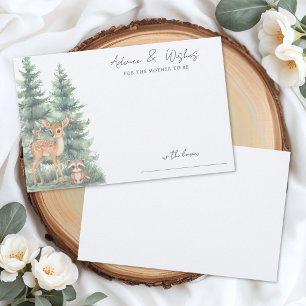 Woodland Avontuur Baby Shower Advieskaart