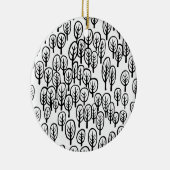 Woodland - B&W Keramisch Ornament (Rechts)