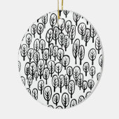 Woodland - B&W Keramisch Ornament (Links)