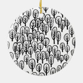 Woodland - B&W Keramisch Ornament (Achterkant)