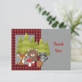 Woodland Babies Dank je wel Kaart (Staand voorkant)