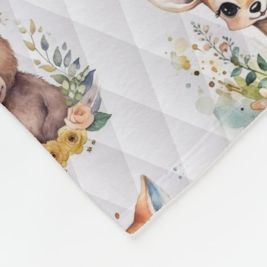 Woodland Babies Fleece Deken (Hoek)