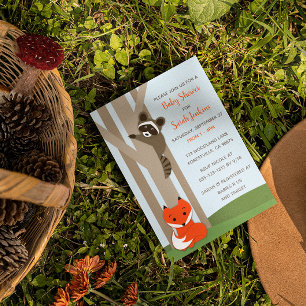 Woodland Babies Grote Baby shower Uitnodiging