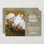 Woodland Baby | Aankondiging geboorte (Voorkant / Achterkant)