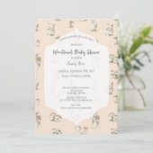  Woodland Baby Animals Baby shower Kaart (Staand voorkant)