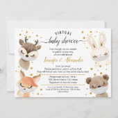 Woodland Baby Animals Baby shower per post Kaart (Voorkant)