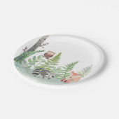 Woodland Baby Animals Greenery Baby shower Party Papieren Bordje (Gekanteld)