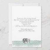 Woodland Baby Animals Greenery Baby shower Uitnodi Kaart (Achterkant)