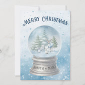 Woodland Baby Animals Kerst Flat Vakantie Kaart (Voorkant)