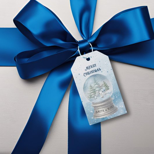 Woodland Baby Animals Kerstmis Cadeaulabel