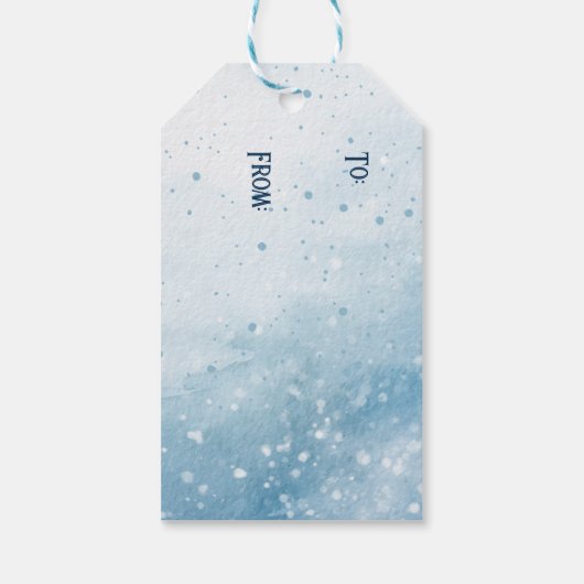 Woodland Baby Animals Kerstmis Cadeaulabel (Achterkant)