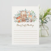 Woodland Baby Animals / Time Capsule Message Card Kaart (Staand voorkant)