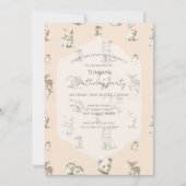  Woodland Baby Animals Verjaardag Kaart (Voorkant)