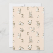  Woodland Baby Animals Verjaardag Kaart (Achterkant)