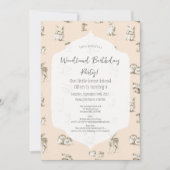  Woodland Baby Animals Verjaardagsuitnodiging Kaart (Voorkant)