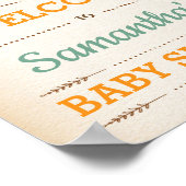 Woodland Baby Animals Welkom Sign Forest Poster (Hoek)