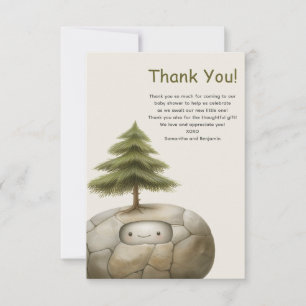 Woodland baby avonturier baby shower bedankkaart