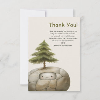 Woodland baby avonturier baby shower bedankkaart