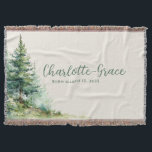 Woodland Baby Blanket • Neutral Beige Forest Deken<br><div class="desc">Wrap your little one in soft, neutral warmth with this personalized woodland baby blanket. The gentle forest illustration and warm beige tones create a cozy, timeless look that fits beautifully in any nursery. Customized with your baby’s name and birth details, it makes a heartfelt keepsake and a perfect baby shower...</div>