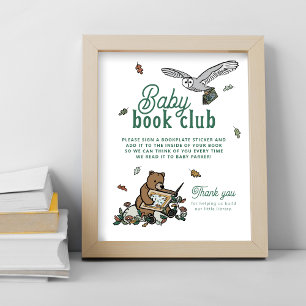Woodland Baby Book Club Douche Activiteit Tafel Te Poster