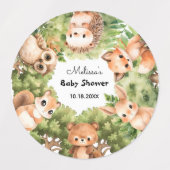 Woodland Baby Boy Douche Water Drinken Labels (Design 2)
