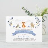 Woodland Baby Brunch Uitnodiging (Staand voorkant)