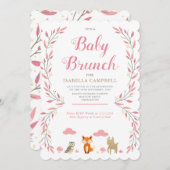 Woodland Baby Brunch Uitnodiging (Voorkant / Achterkant)