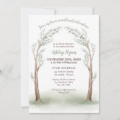 Woodland baby dier baby shower uitnodiging (Voorkant)