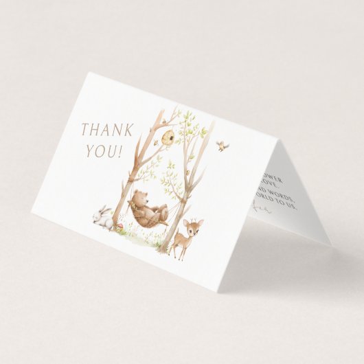 Woodland Baby Douche Opvouwbaar Dank u Auto's Kaart (Voorkant)