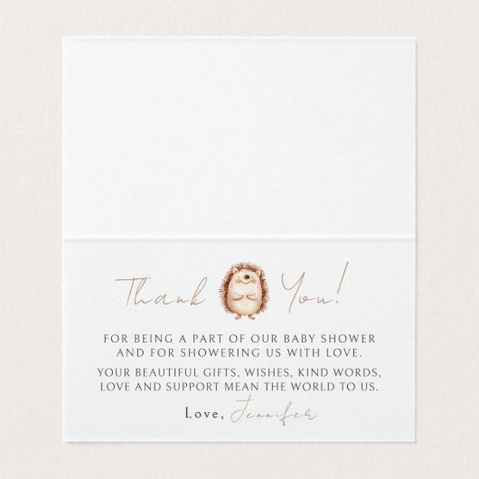 Woodland Baby Douche Opvouwbaar Dank u Auto's Kaart (Binnenkant ongevouwen)